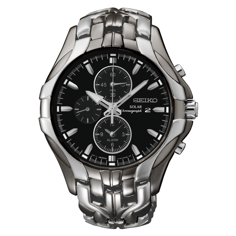 Black seiko solar watch deals