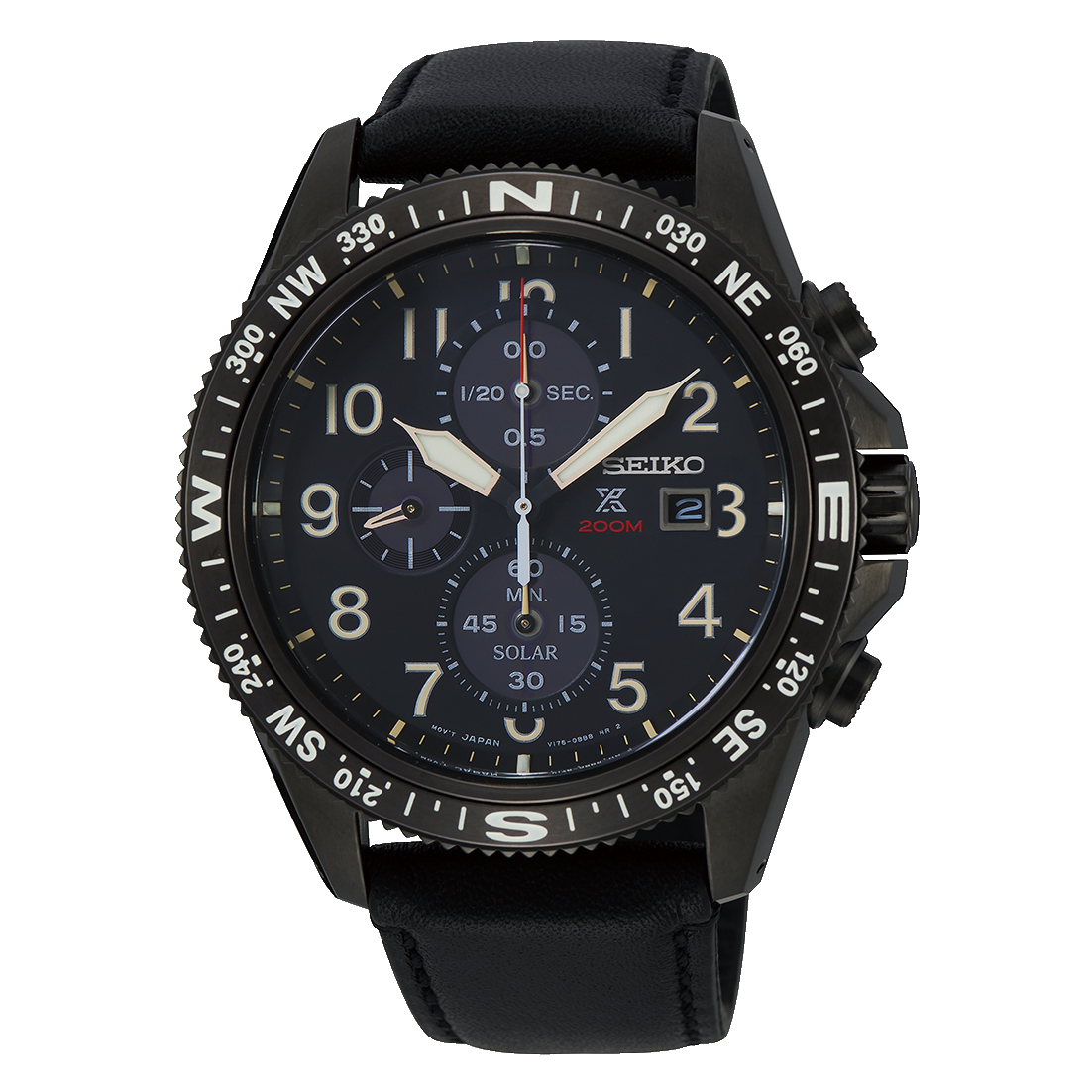 Seiko Prospex Solar Chronograph Black Watch SSC707P