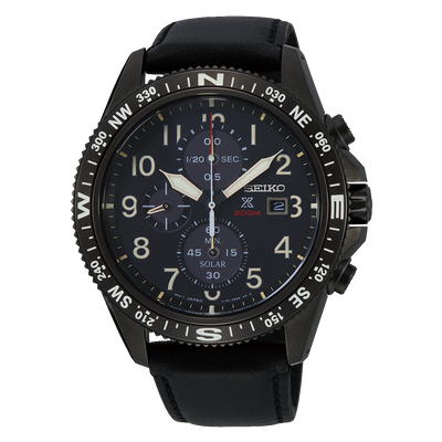 Seiko Prospex Solar Chronograph Black Watch SSC707P