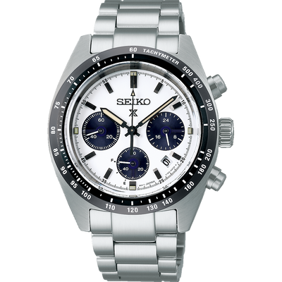 Seiko solar chronograph panda best sale
