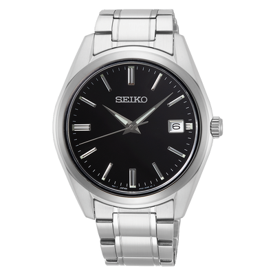 Seiko Classic Black Dial Silver Tone Watch SUR311P1 Watch Direct