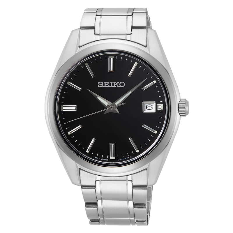 Seiko Classic Black Dial Silver Tone Watch SUR311P1