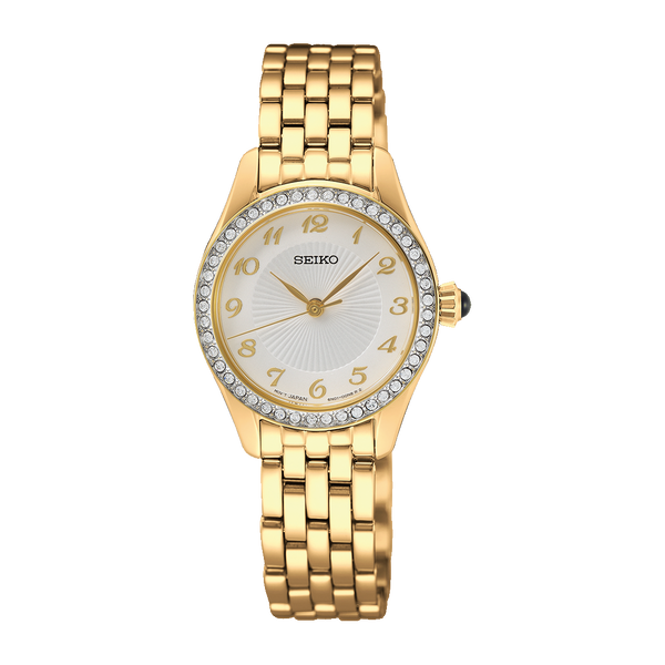 Seiko Ladies Daywear Gold Tone Watch SUR388P