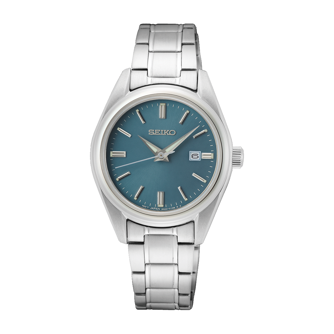 Seiko Stainless Steel Sapphire Quartz Blue Dial Watch SUR531P
