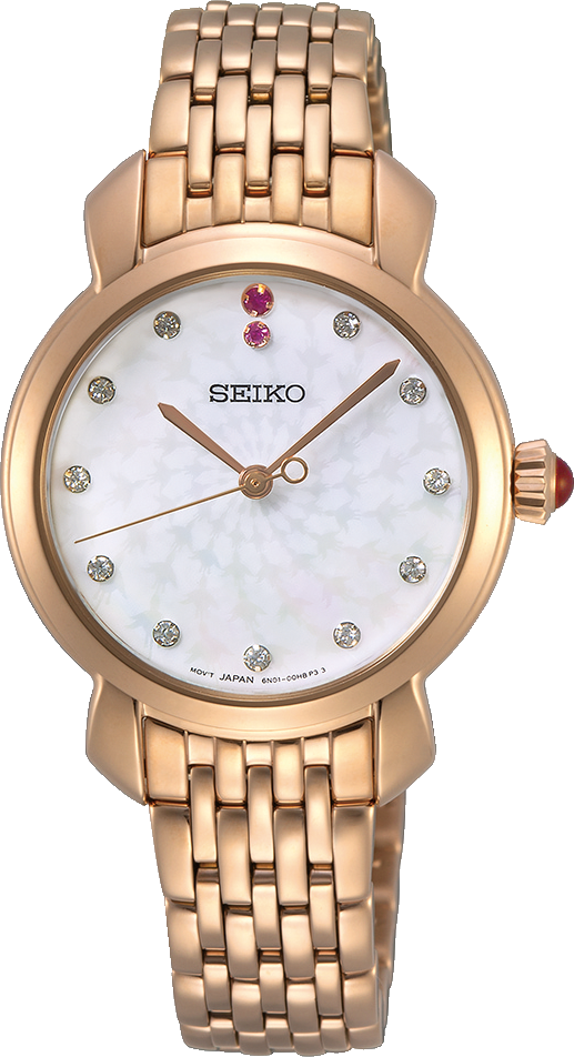 Seiko Rose Gold Mother Of Pearl Classic Watch SUR624P