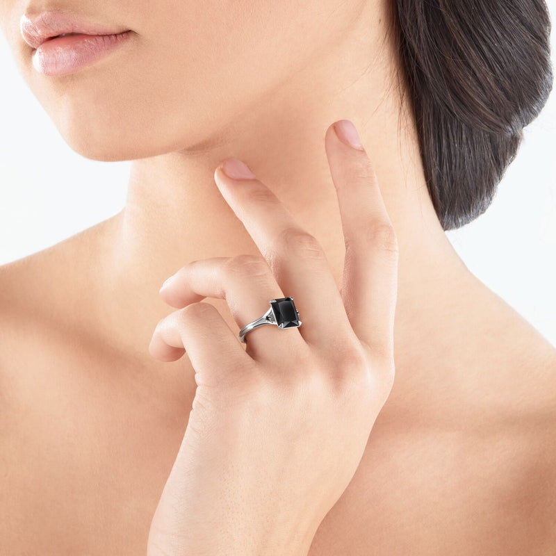 Thomas Sabo Ring Black Stone Silver