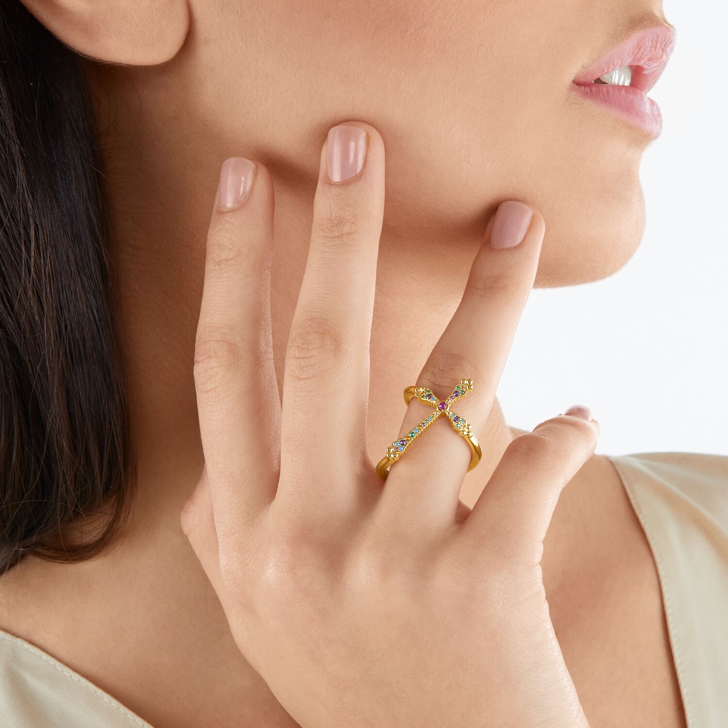 Thomas Sabo Ring Cross Gold