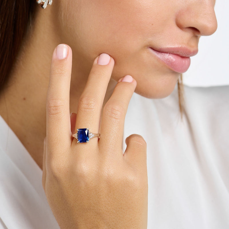 Blue stone wedding deals rings