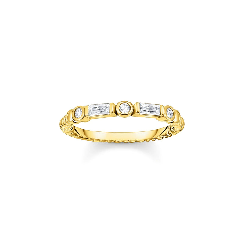 THOMAS SABO Mystic Gold And White Band Ring