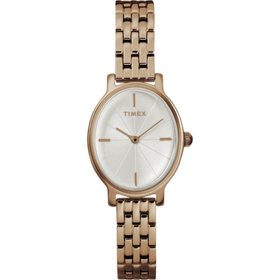 Timex Milano Oval 24Mm Rose Gold Ss Tw2R94000
