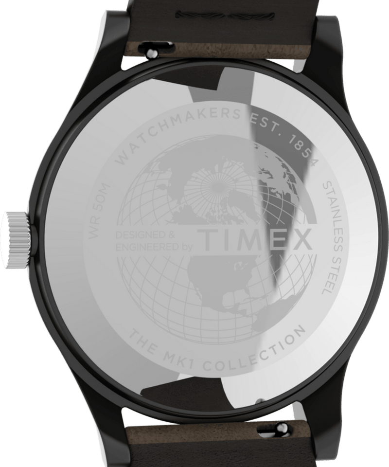 Timex MK1 Steel 40mm Leather Strap Watch TW2T68200 Watch Direct