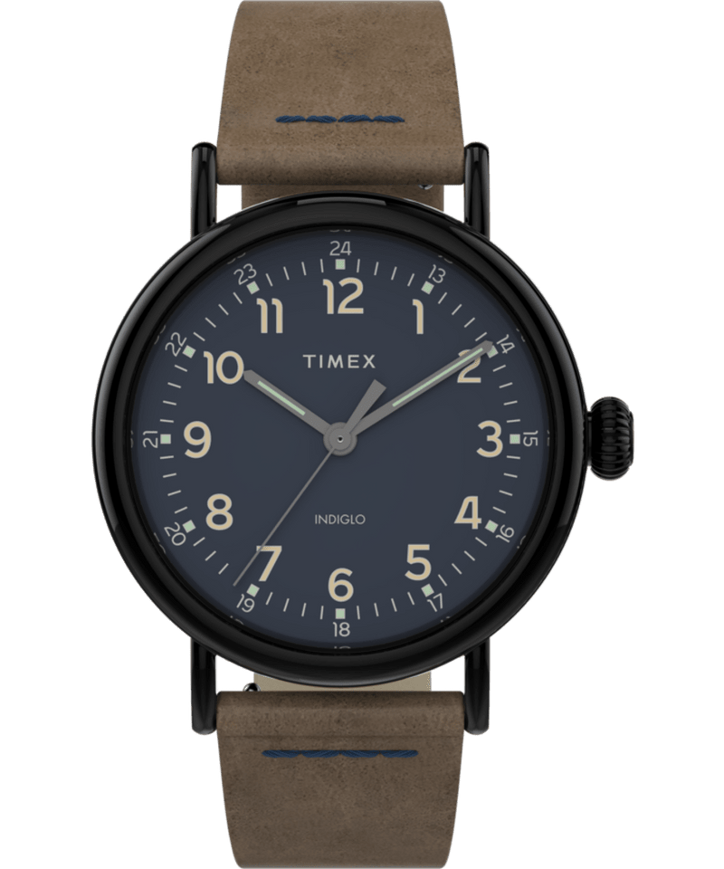 Timex Standard 40mm Brown Leather Strap Watch