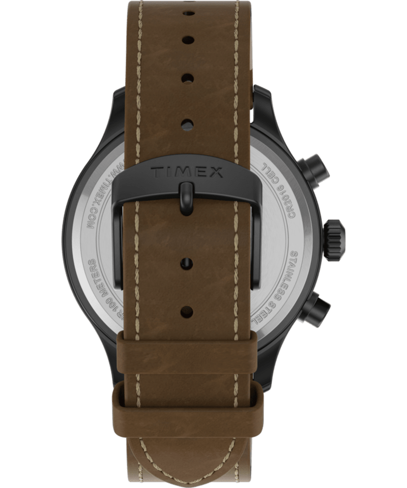 Expedition field chronograph online 43mm leather strap watch