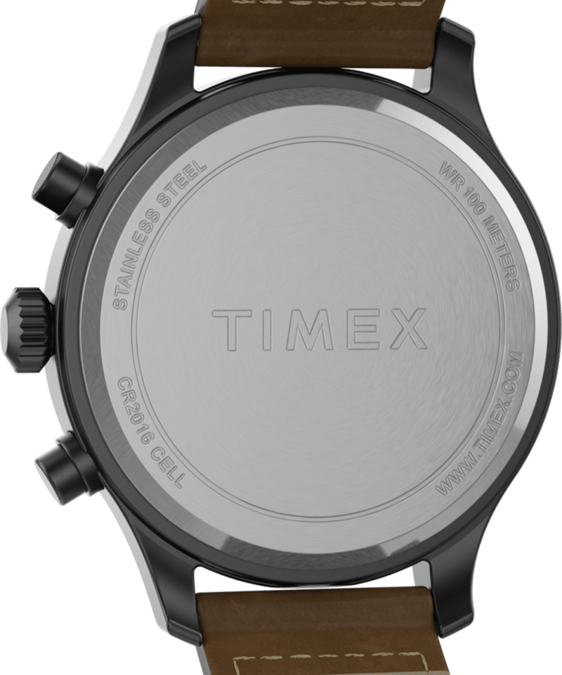 Timex Expedition Field Chronograph 43mm Leather Strap Watch