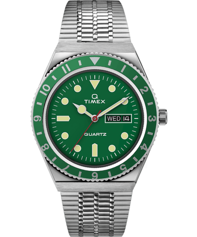 Timex Q Reissue 38mm Green Stainless Steel Men s Watch TW2U61700