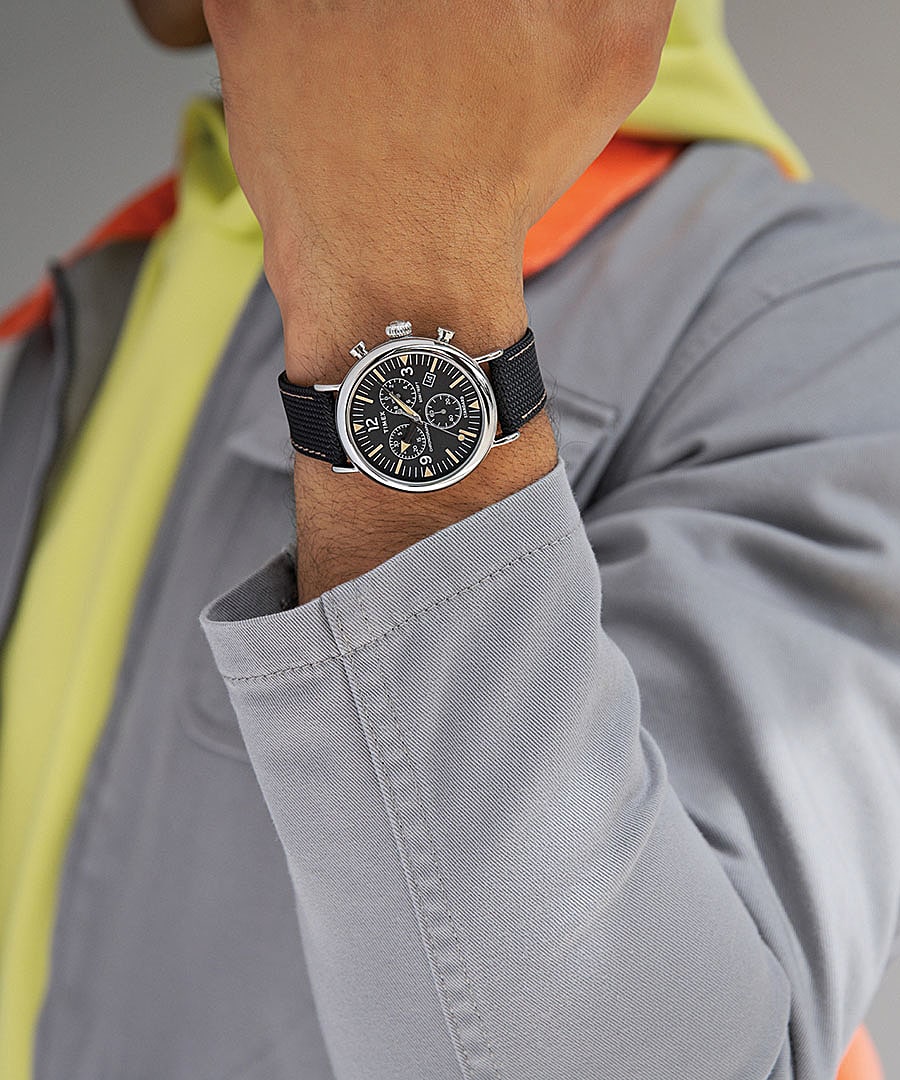 Timex Standard Chronograph 41mm Fabric Strap Watch TW2V43700