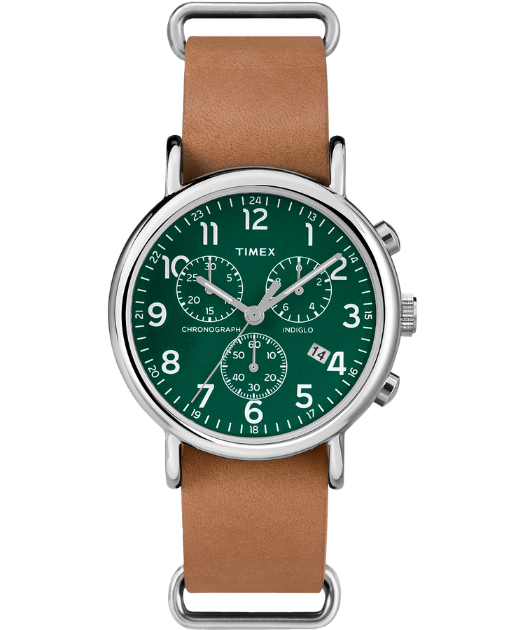 Timex Weekender Chronograph Case Slip-Thru Strap Watch