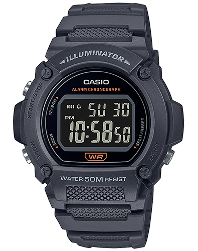Casio Illuminator Heavy Duty Black Watch W219H-8BV
