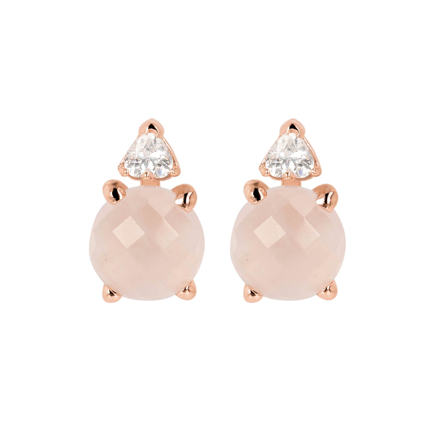 Bronzallure Felicia CZ Button Earrings