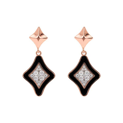 Bronzallure Alba Black Cubic Zirconia Earrings