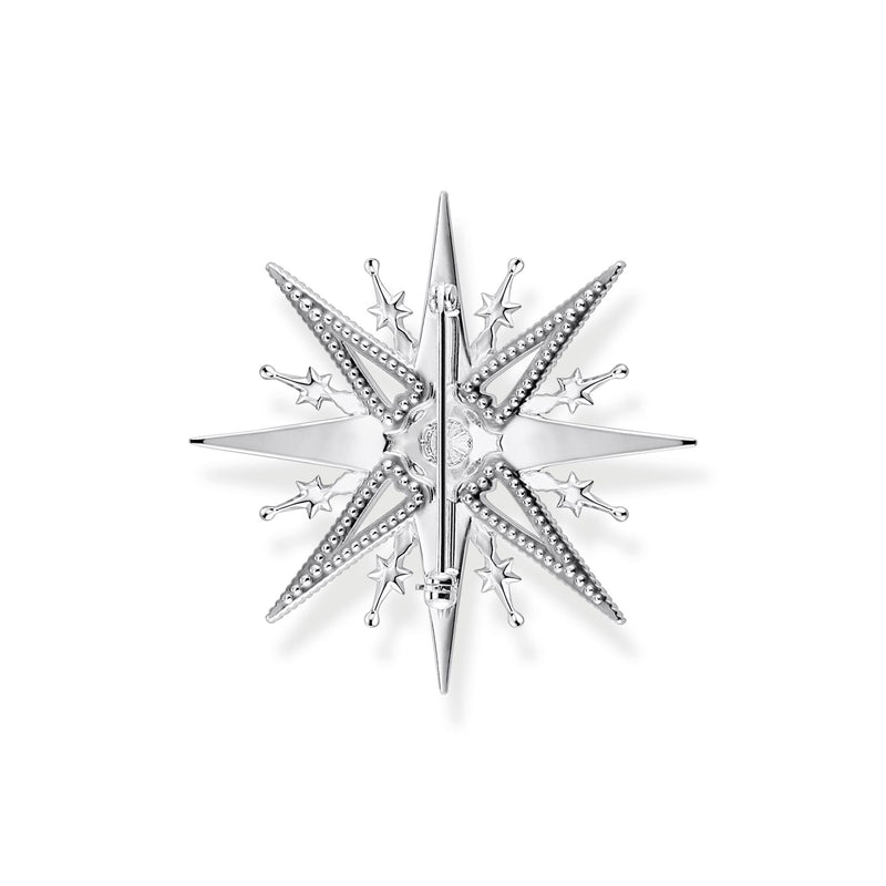 THOMAS SABO Brooch star with white stones silver