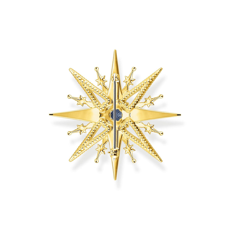 THOMAS SABO Brooch star with coloured stones gold