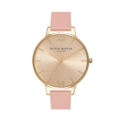 Olivia Burton Big Dial Dusty Pink Watch Gold Watch Direct