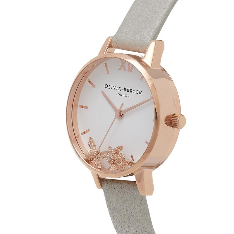 Olivia Burton Busy Bees Rose Gold Watch Grey Watch Direct