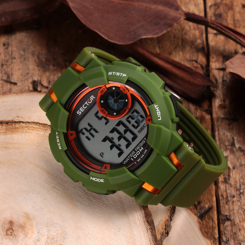Sector EX-36 Army Green Digital Watch R3251283003