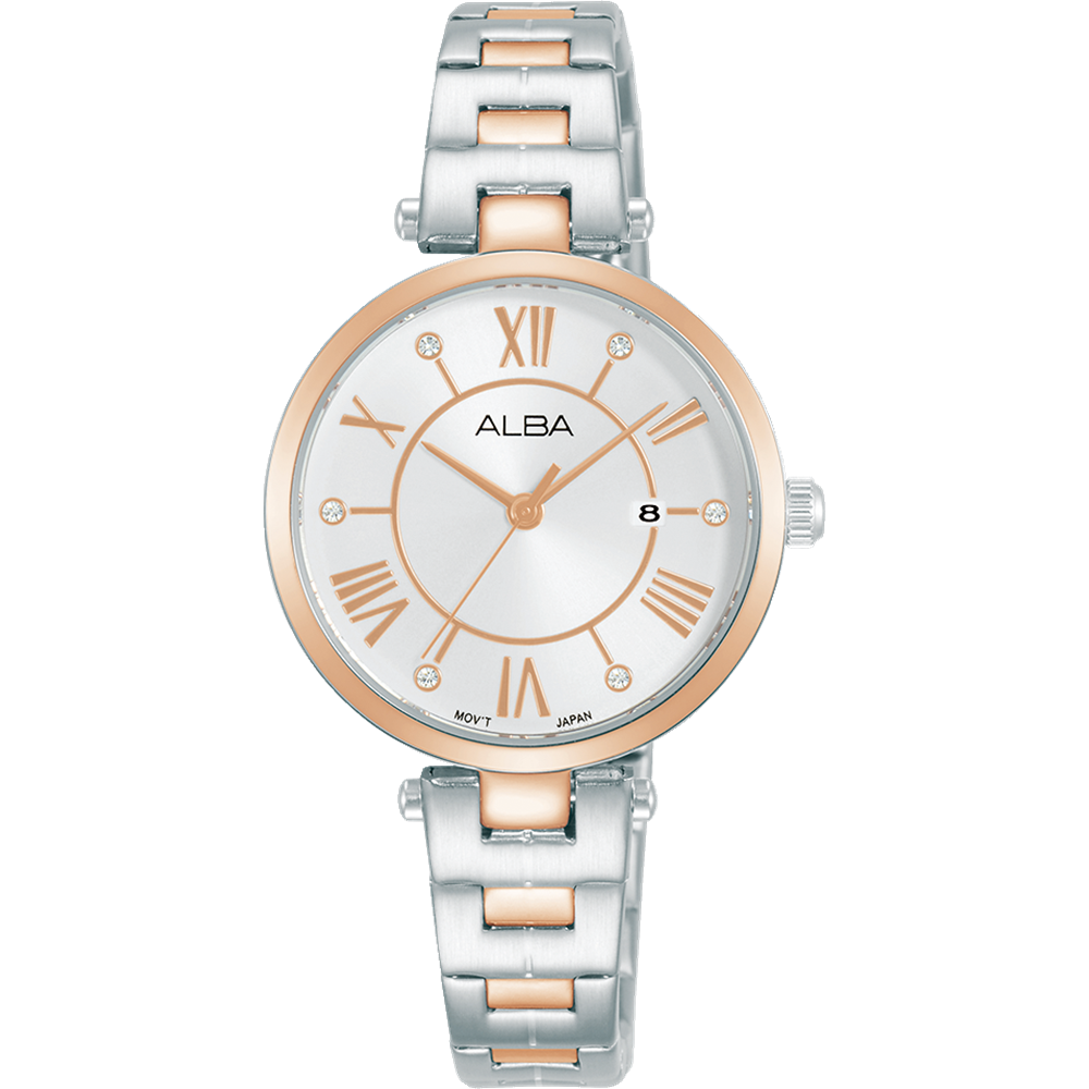 Alba Fashion Dress Analogue Silver Dial Womens Watch AH7AN4X
