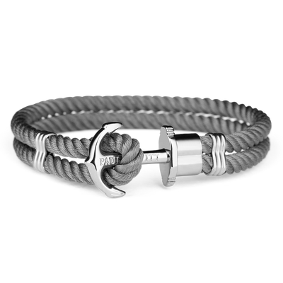 Paul Hewitt Phrep Nylon Silver / Grey Bracelet -S