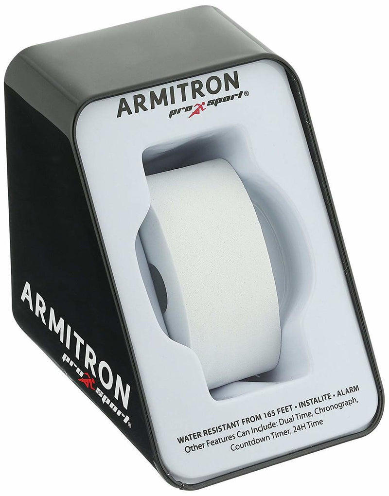 Armitron Sport 45/7066Blu Blue Accented Digital Chronograph Matte Black Resin Strap Unisex Watch