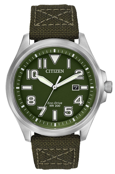 Citizen Eco-Drive Military 200M Aw1410-32X Mens Watch