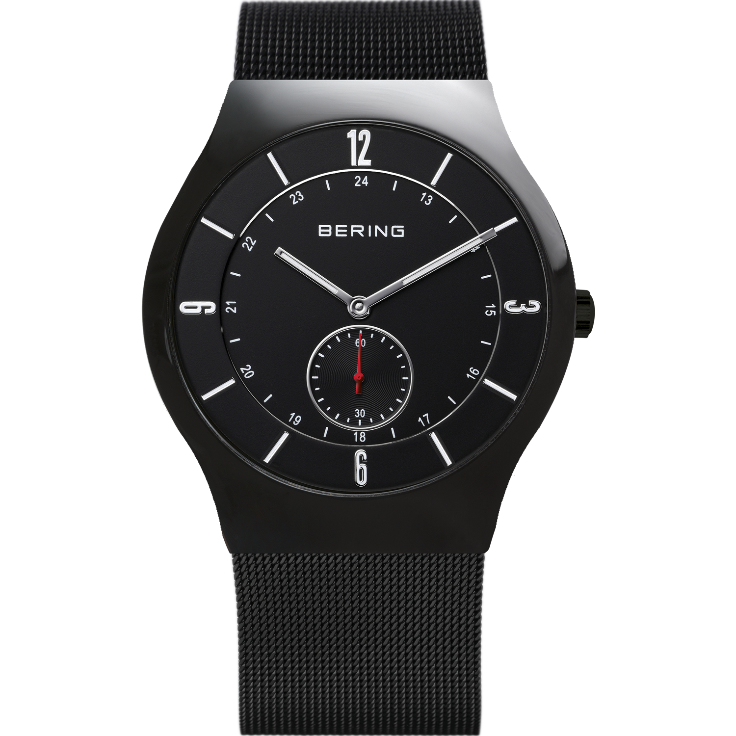 Bering Classic Brushed Black Mesh Watch – Watch Direct