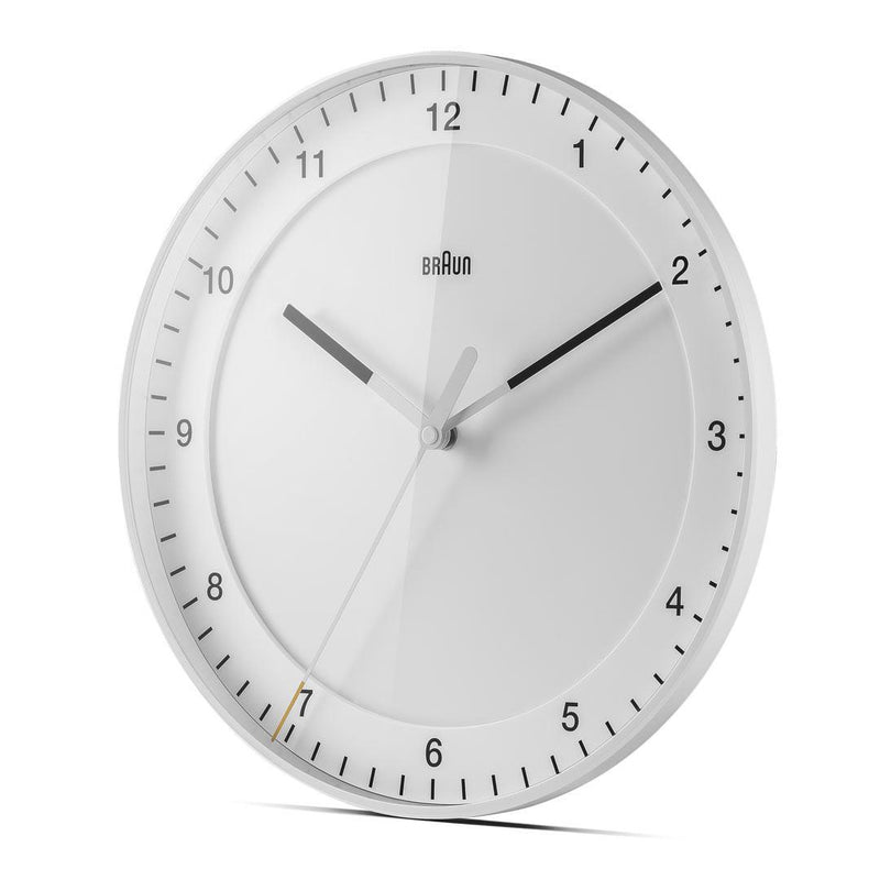 Braun Classic Analogue Wall Clock 30cm White BC17W