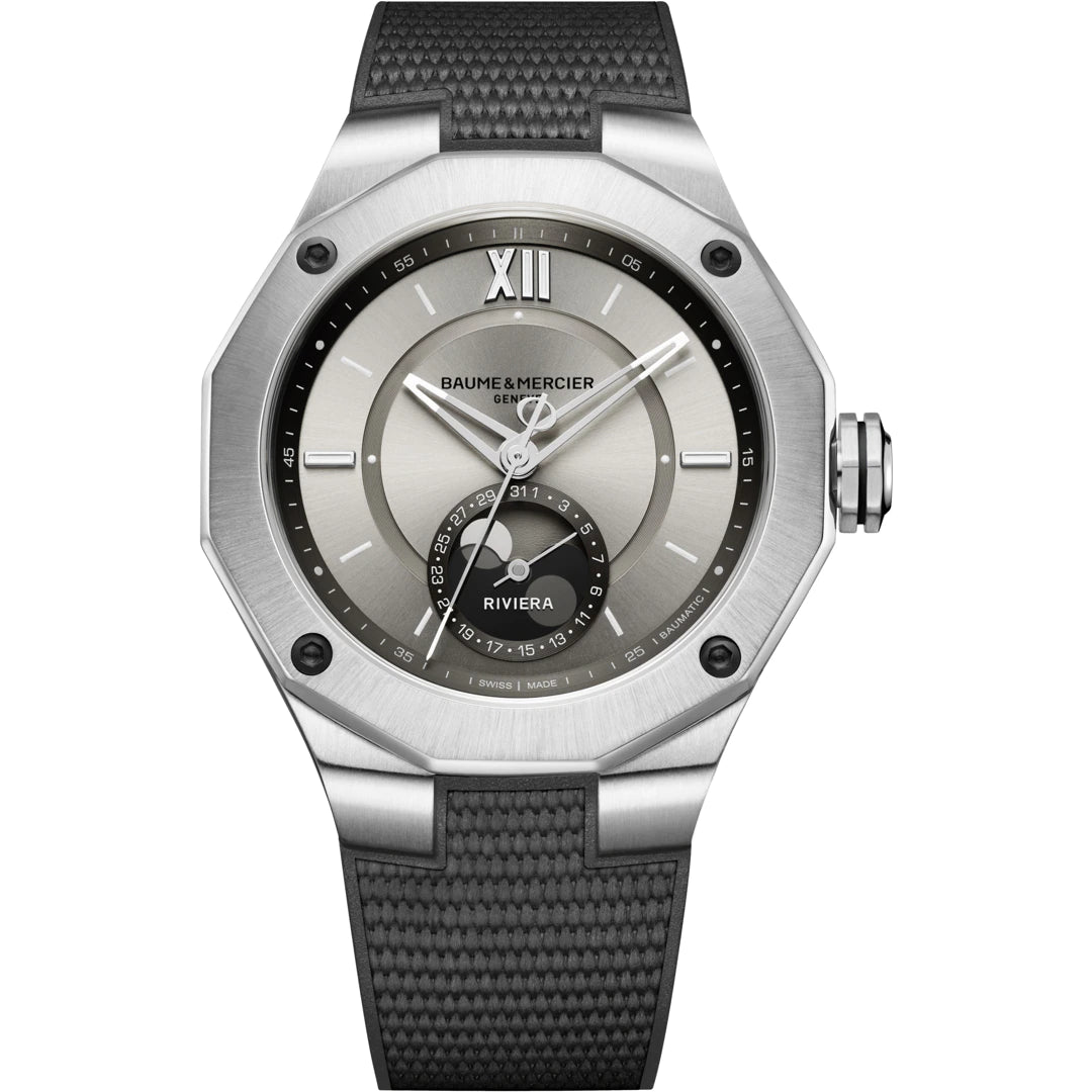 Baume & Mercier Riviera Automatic Watch, Moon Phase, Date - 43mm