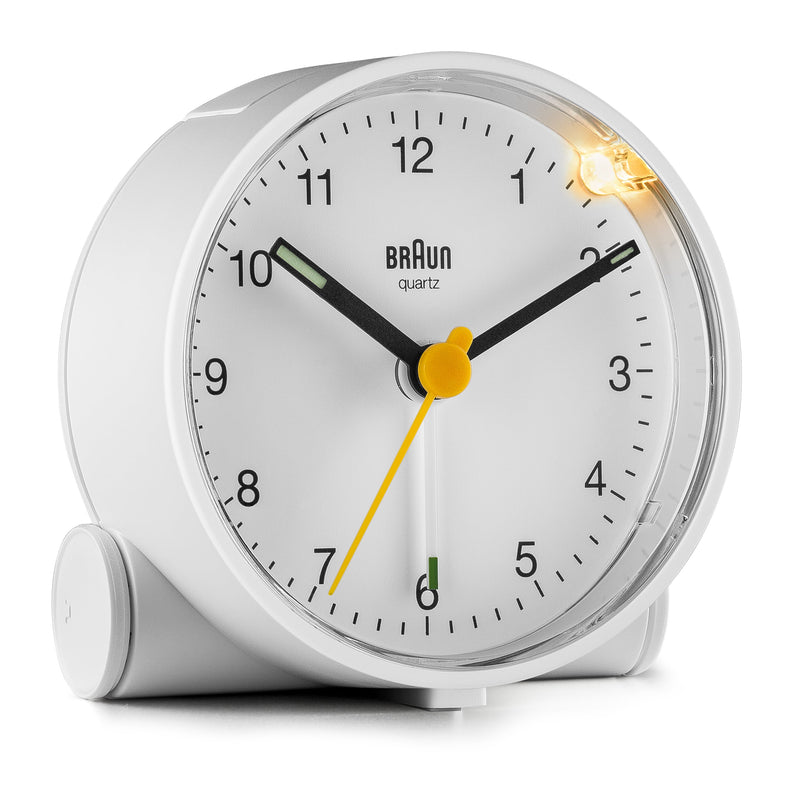 Braun Classic Analogue White Alarm Clock BC01W