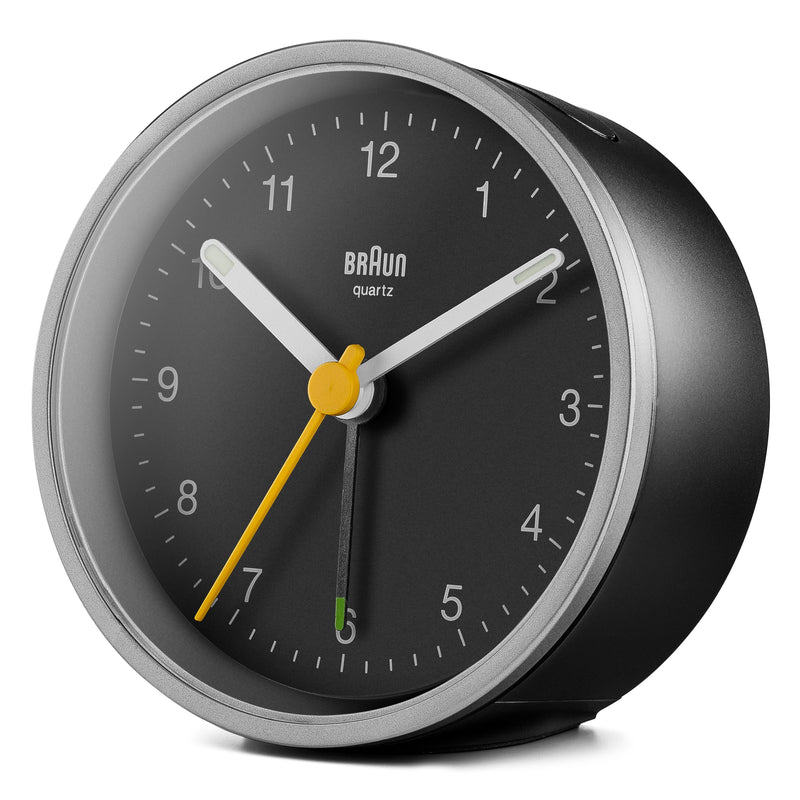 Braun Classic Analogue Alarm Clock Silver