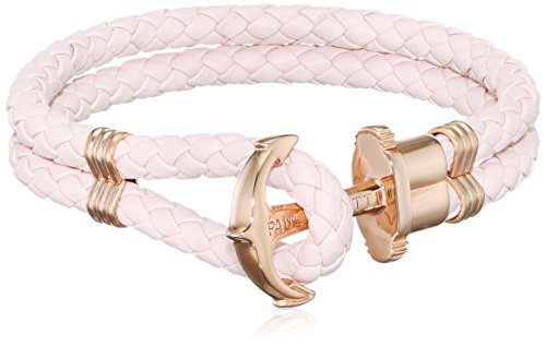 Paul Hewitt Phrep Leather Rose Gold Pink Rose Bracelet L