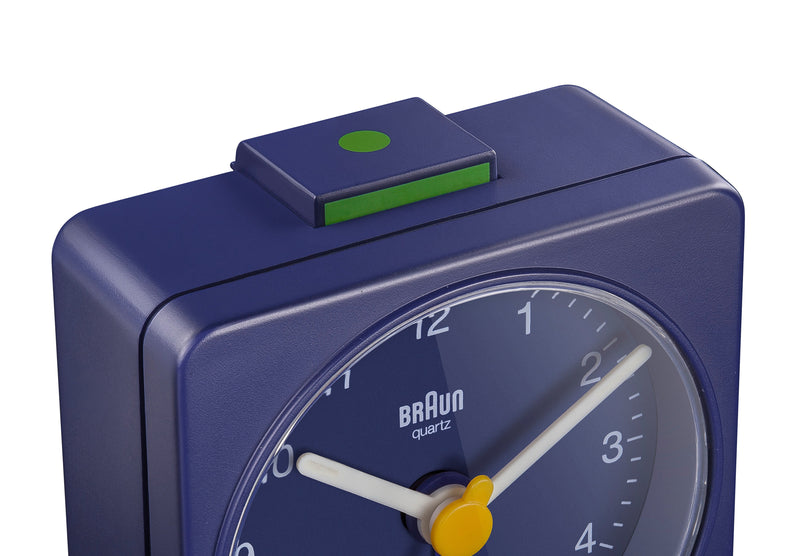 Braun Classic Travel Analogue Alarm Clock Blue BC02BL