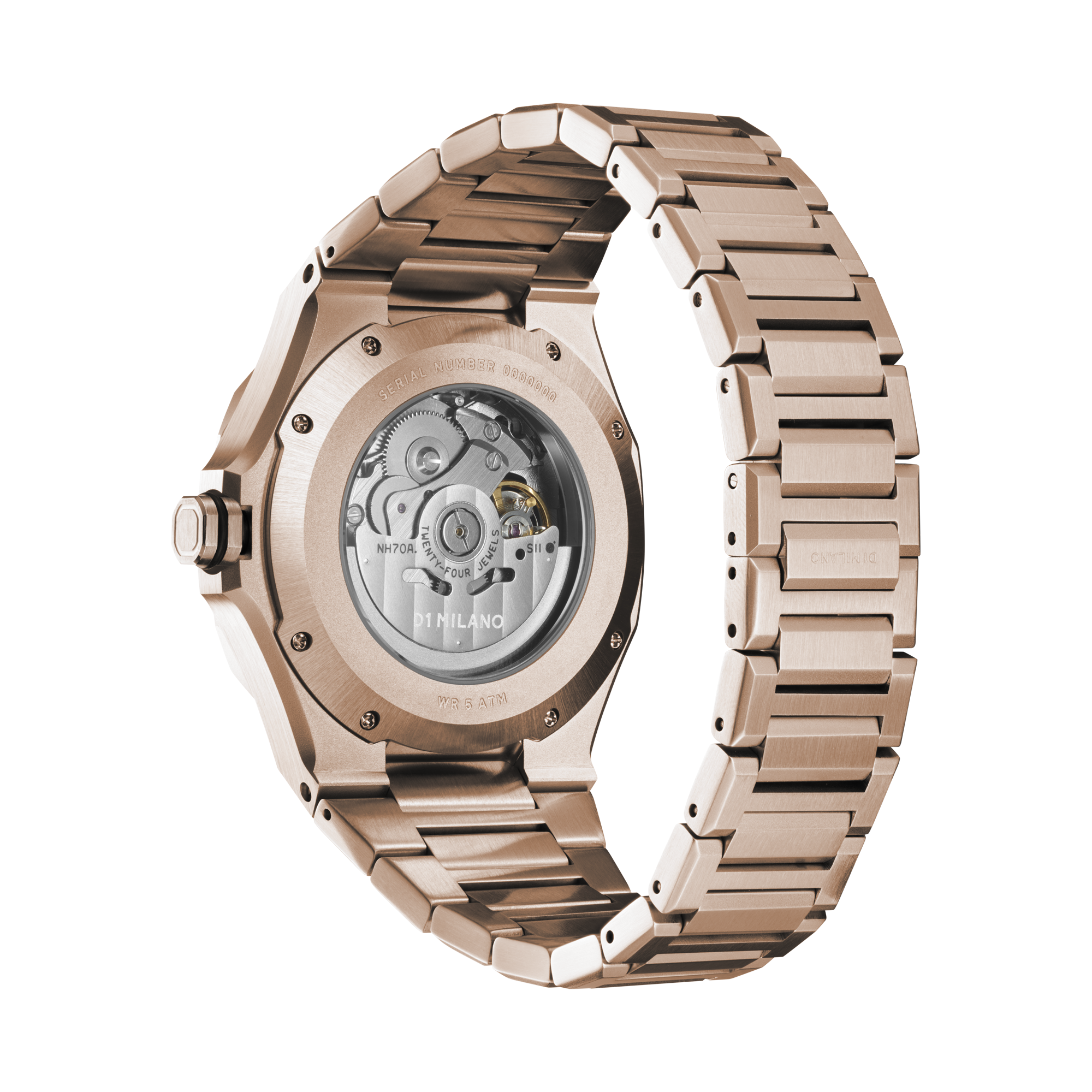 D1 Milano Rose Gold Skeleton Automatic Watch