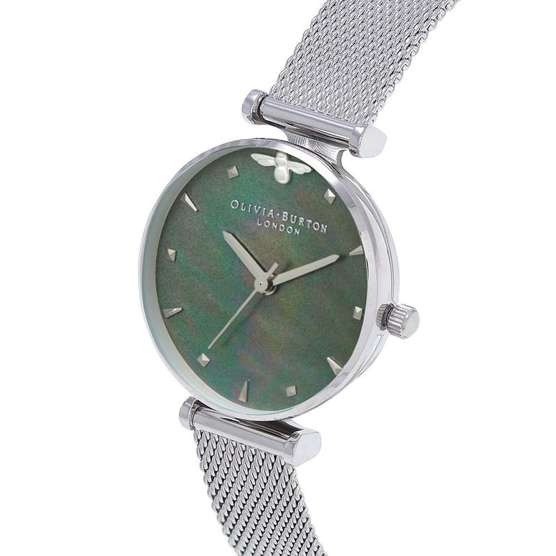 Olivia burton hotsell silver mesh watch