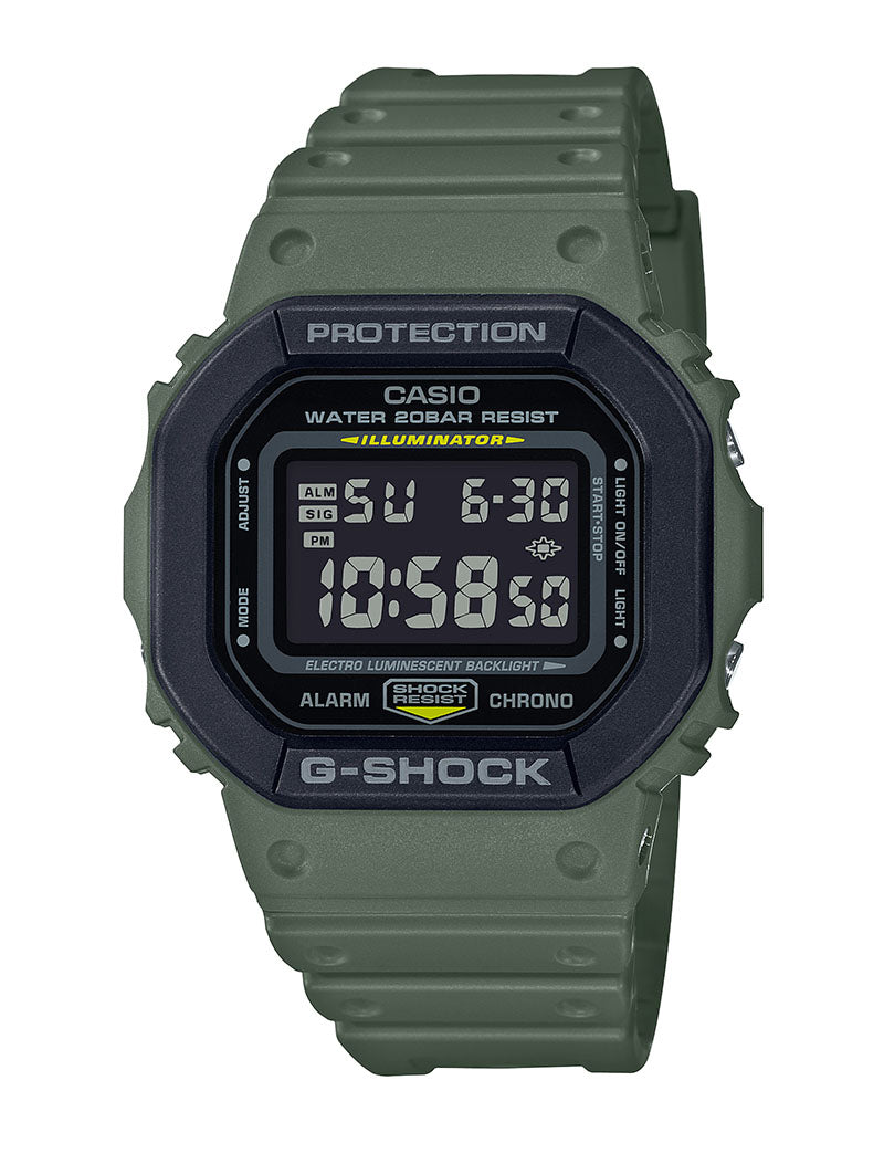 G-Shock Square Camo Green Watch DW5610SU-3D