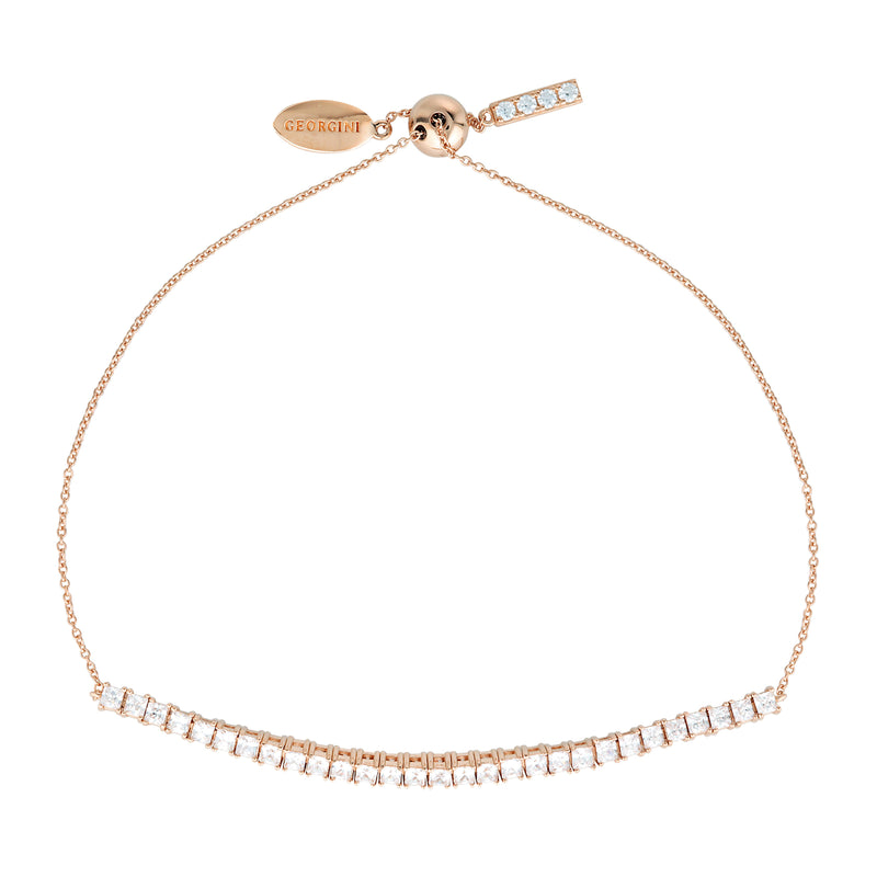 GEORGINI ICONIC BRIDAL VERA 2MM BRACELET ROSE GOLD