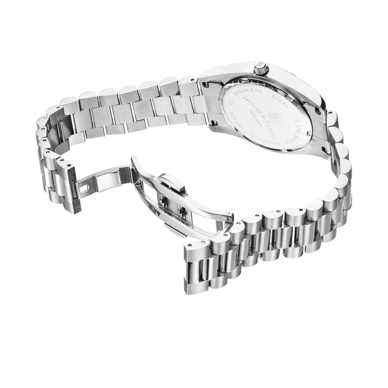 JDM Inspiration Roman 34mm Silver Strap Watch JWL01308