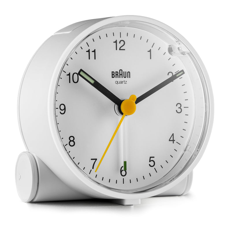Braun Classic Analogue White Alarm Clock BC01W