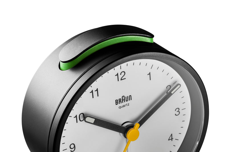 Braun Classic Analogue Alarm Clock White BC12BW