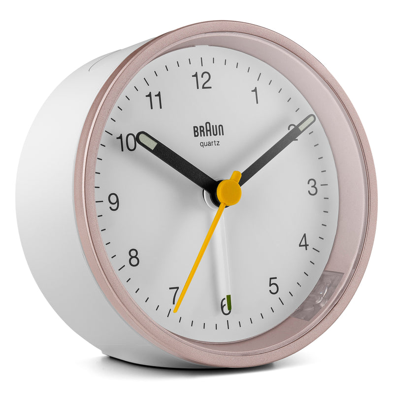 Braun Classic Analogue Alarm Clock Pink