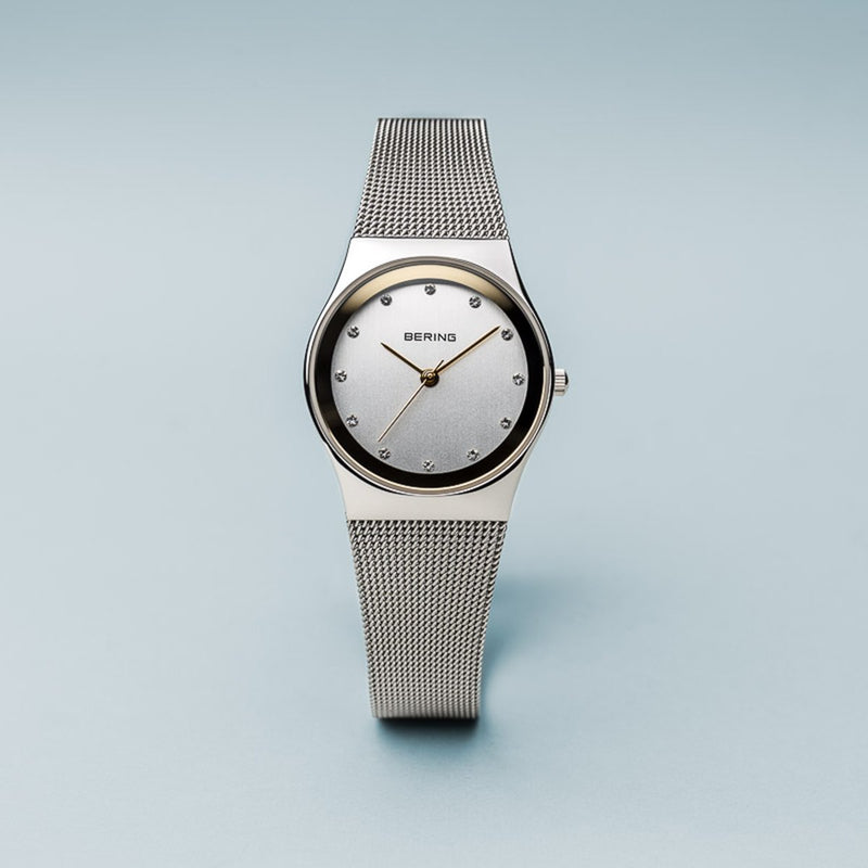 Bering Classic Polished Silver 27mm Mesh Watch