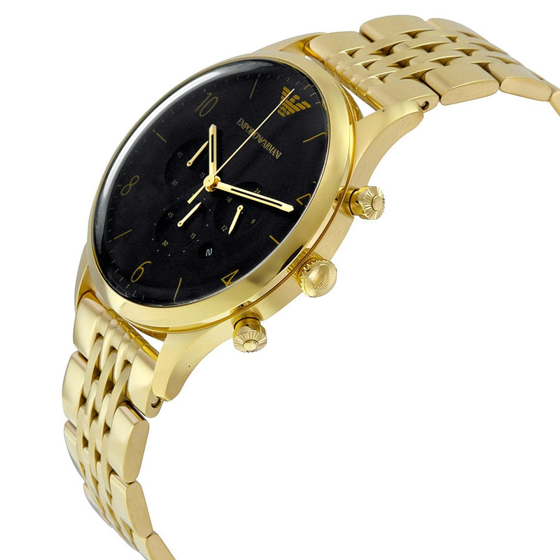 Emporio Armani Mens Ar1893 Classic Analog Display Analog Quartz Gold Watch